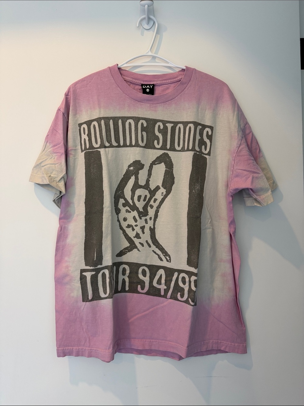 Daydreamer Rolling Stones Pink Tie-Dye Tour Graphic Tee
